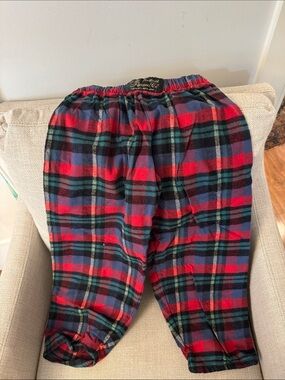 Plaid Flannel Kids Pajama Pants - Unbranded - Red & Blue